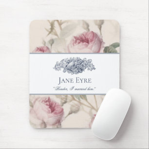 Tapis De Souris Jane Eyre - Lecteur Je L'Ai Marié - Doses Floral