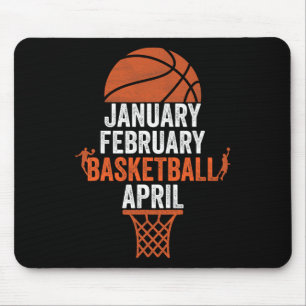 Tapis De Souris Janvier Février Basket-ball Avril Collège Mars Ba