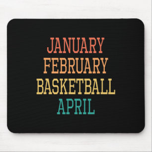 Tapis De Souris Janvier Février Basketball Avril Pour tous Basketb
