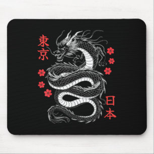 Tapis De Souris Japon Dragon Tokyo Japon 80s Asiatique Mythique An