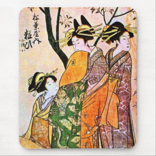 Tapis De Souris Japon Graving Three Geisha 1911