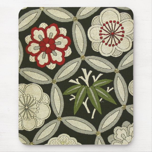 Tapis De Souris Japonais KIMONO Textile, motif floral (Devant)