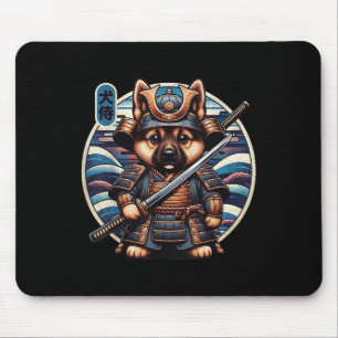 Tapis De Souris Japonais Samurai Chien Tattoo, berger allemand Kaw