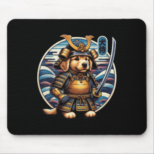 Tapis De Souris Japonais Samurai Dog Tattoo, Golden Retriever Kawa