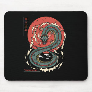 Tapis De Souris Japonais Tokyo Dragon Asiatique Vintage tatouage N