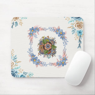 Tapis De Souris Jardin aquarelle calme – Conception florale légère