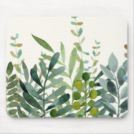 Tapis De Souris Jardin-Aquarelle Feuilles botaniques