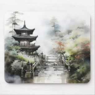 Tapis De Souris Jardin asiatique traditionnel