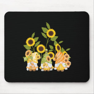 Tapis De Souris Jardin de tournesols Gnomes mignons Femmes été