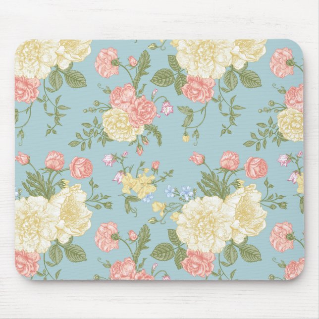 Tapis De Souris Jardin Peony motif floral (Devant)
