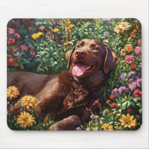 Tapis De Souris Jardin pour amateur de chien Labrador Retriever au