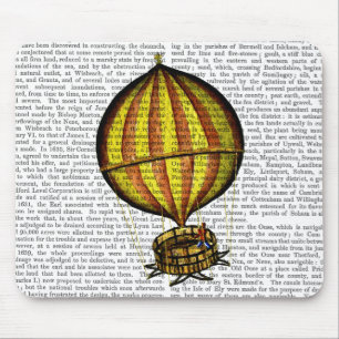 Tapis De Souris Jaune chaud et rouge de ballon à air