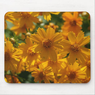 Tapis de souris jaune de fleur