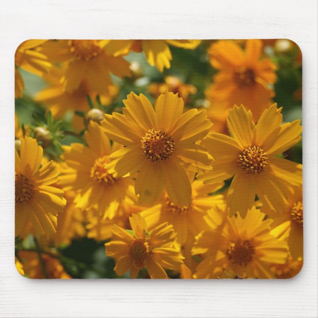 Tapis de souris jaune de fleur (Devant)