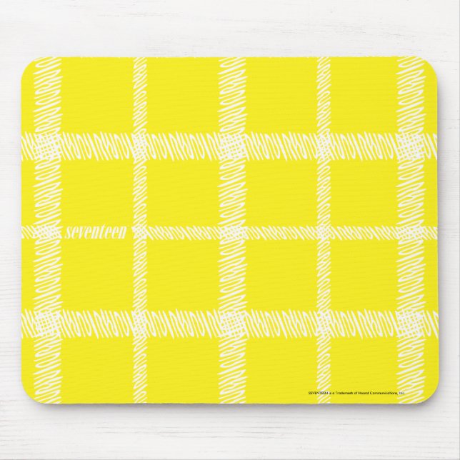 Tapis De Souris Jaune de plaid (Devant)