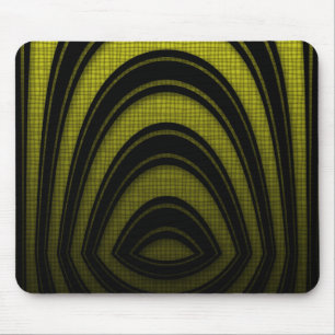 Tapis de souris jaune noir abstrait arche
