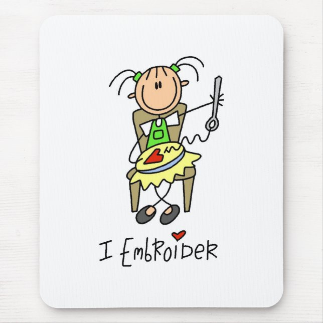 Tapis De Souris Je brode (Devant)