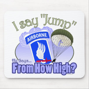 Tapis De Souris Je dis le saut [173rd aéroporté]