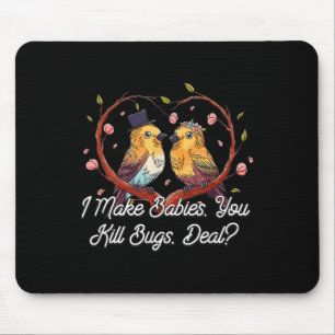 Tapis De Souris Je fais des bébés amusant mariée Humour future fem