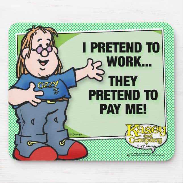 Tapis De Souris Je Fais Preuve De Travail (Devant)