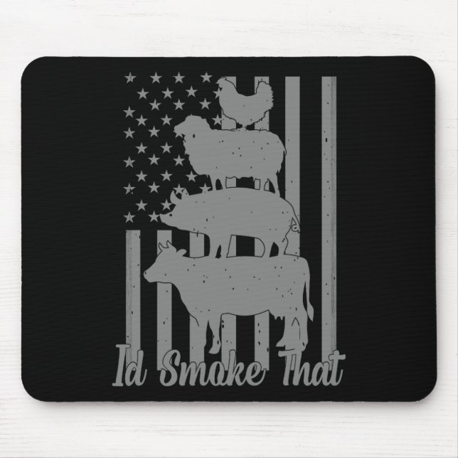 Tapis De Souris Je Fumerais Ce Grillage Drôle Je Fumerais Que Nous (Devant)