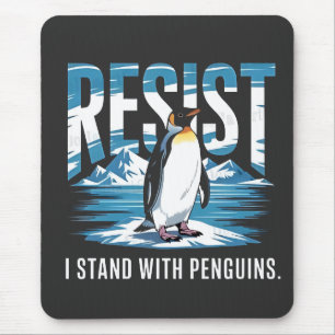 Tapis De Souris Je me mets debout avec les pingouins