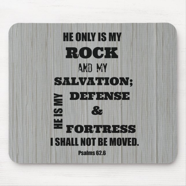 Tapis De Souris Je ne serai pas Moved Bible Verse (Devant)