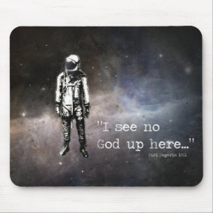 Tapis De Souris "Je ne vois aucun Dieu ici…", Yuri Gagarin 1961