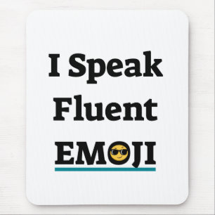 Tapis De Souris Je parle Emoji Fluent
