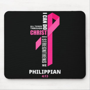 Tapis De Souris Je peux faire toutes choses par Christ Cancer du s