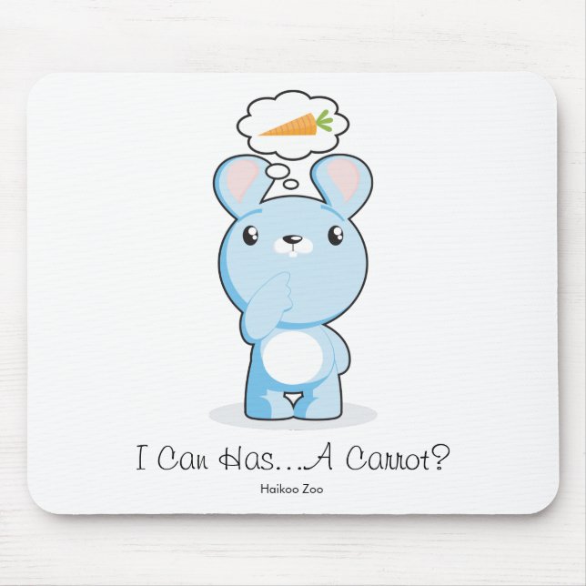 Tapis De Souris Je peux prend… une carotte ? Mousepad (Devant)