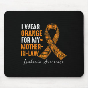 Tapis De Souris Je Porte De L'Orange Pour Ma Leucémie Maternelle C