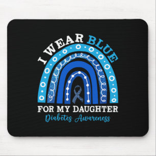 Tapis De Souris Je Porte Du Bleu Pour Ma Fille T1D Diabète De Type