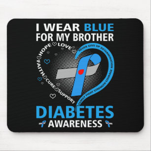 Tapis De Souris Je Porte Du Bleu Pour Mon Frère Hope Aimer Le Diab