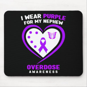 Tapis De Souris Je Porte Du Purple Pour Ma Sensibilisation À La Su