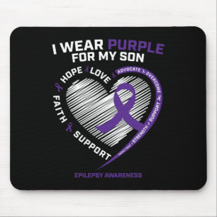 Tapis De Souris Je Porte Du Purple Pour Mon Fils Cadeaux De Sensib