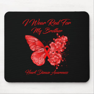 Tapis De Souris Je Porte Du Rouge Pour Mon Frère Sensibilisation A