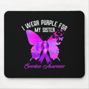 Tapis De Souris Je Porte Le Violet Pour La Sensibilisation À La Su