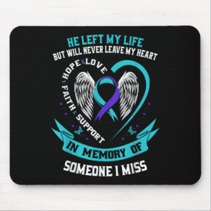 Tapis De Souris Je Porte Turquoise Et Violet Pour Quelqu'Un Qui Me