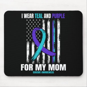 Tapis De Souris Je Porte Turquoise Et Violet Suicide Sensibilisati