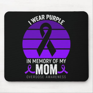 Tapis De Souris Je Porte Violet Surdose Sensibilisation Ribbon Vio