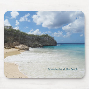 Tapis De Souris Je préfère être au Beach (personnalisable)