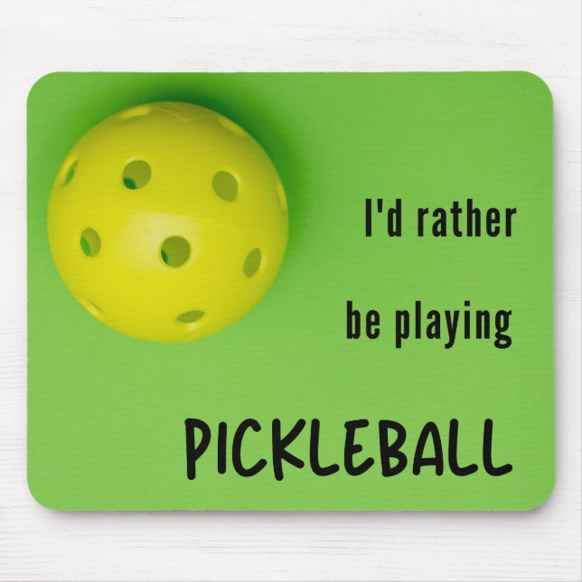 Tapis De Souris Je préfère jouer au pickleball, vert (Devant)