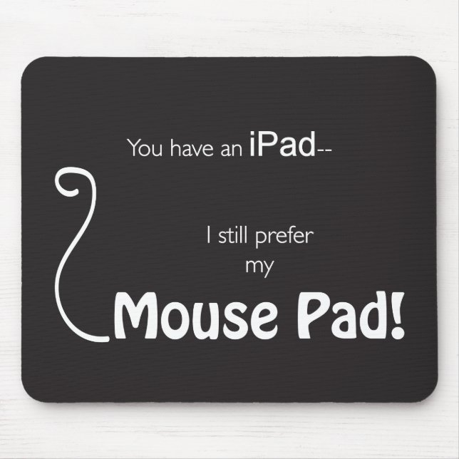 Tapis De Souris Je préfère mon MousePad - noir (Devant)