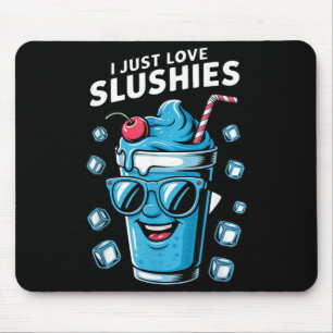 Tapis De Souris Je raffole des boissons glacées amusantes et rafra