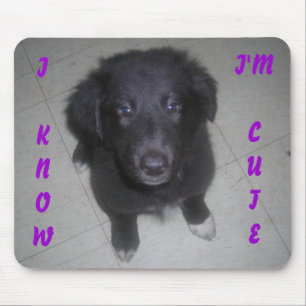 TAPIS DE SOURIS JE SAIS QUE JE SUIS CUTE PUPPY