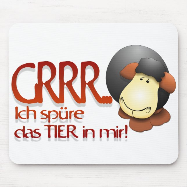 Tapis De Souris Je sens l'animal en moi ! (Devant)