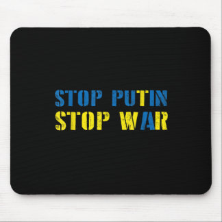 Tapis De Souris Je soutiens l'Ukraine pour arrêter Poutine arrêter
