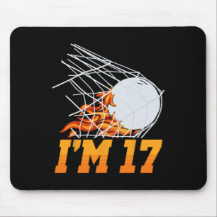 Tapis De Souris Je suis 17 Lacrosse Net Sports Player Ado 17e anni