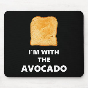 Tapis De Souris Je suis avec le costume d'Halloween toast Avocado